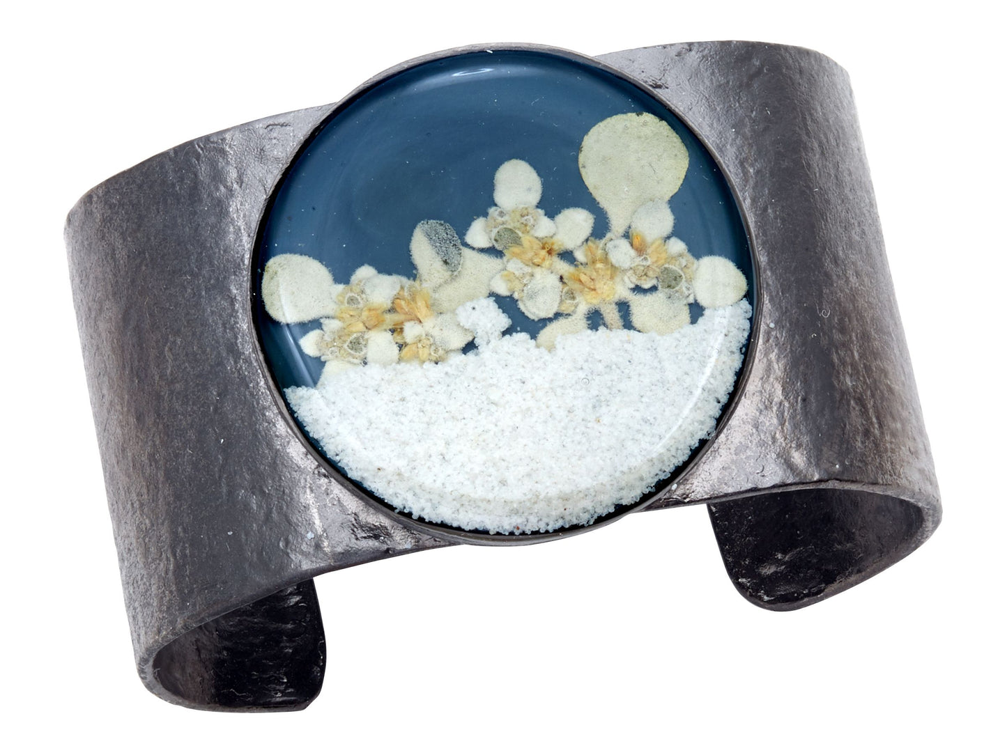 "Succulents" Silverleaf Large Round Cuff