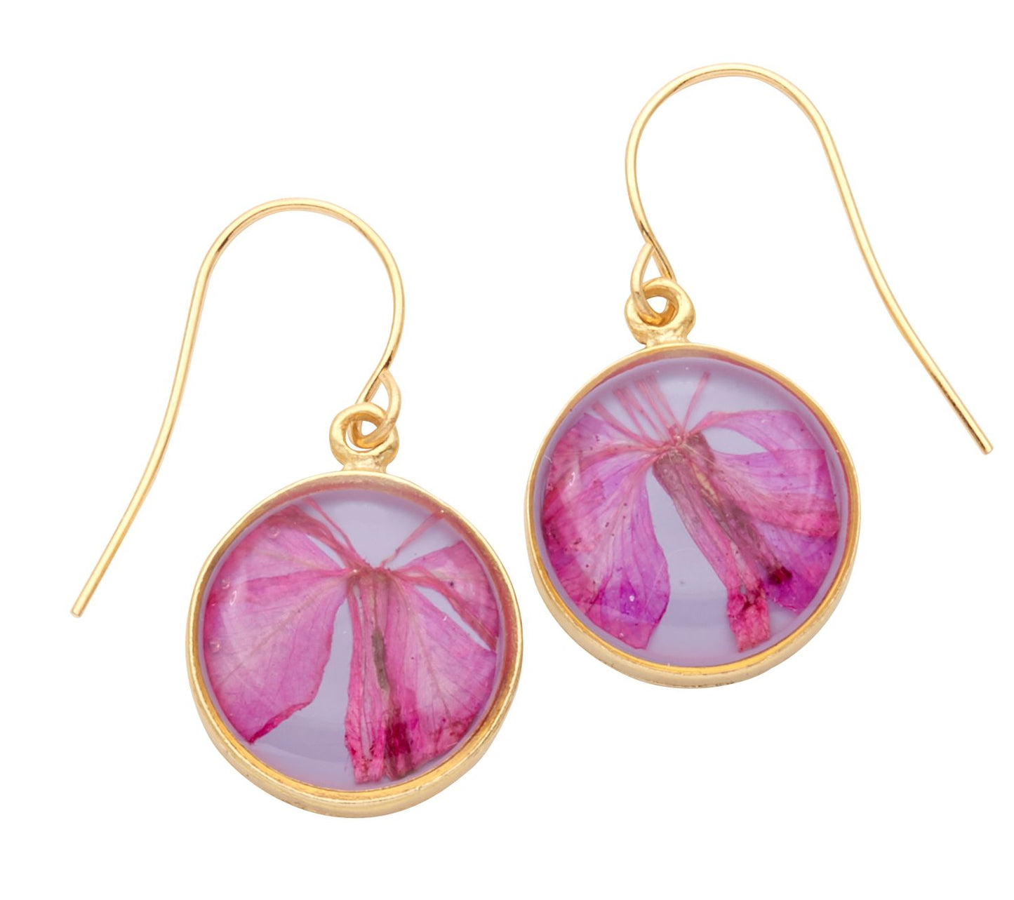 Mountain Peach Blossom Small Round Earrings