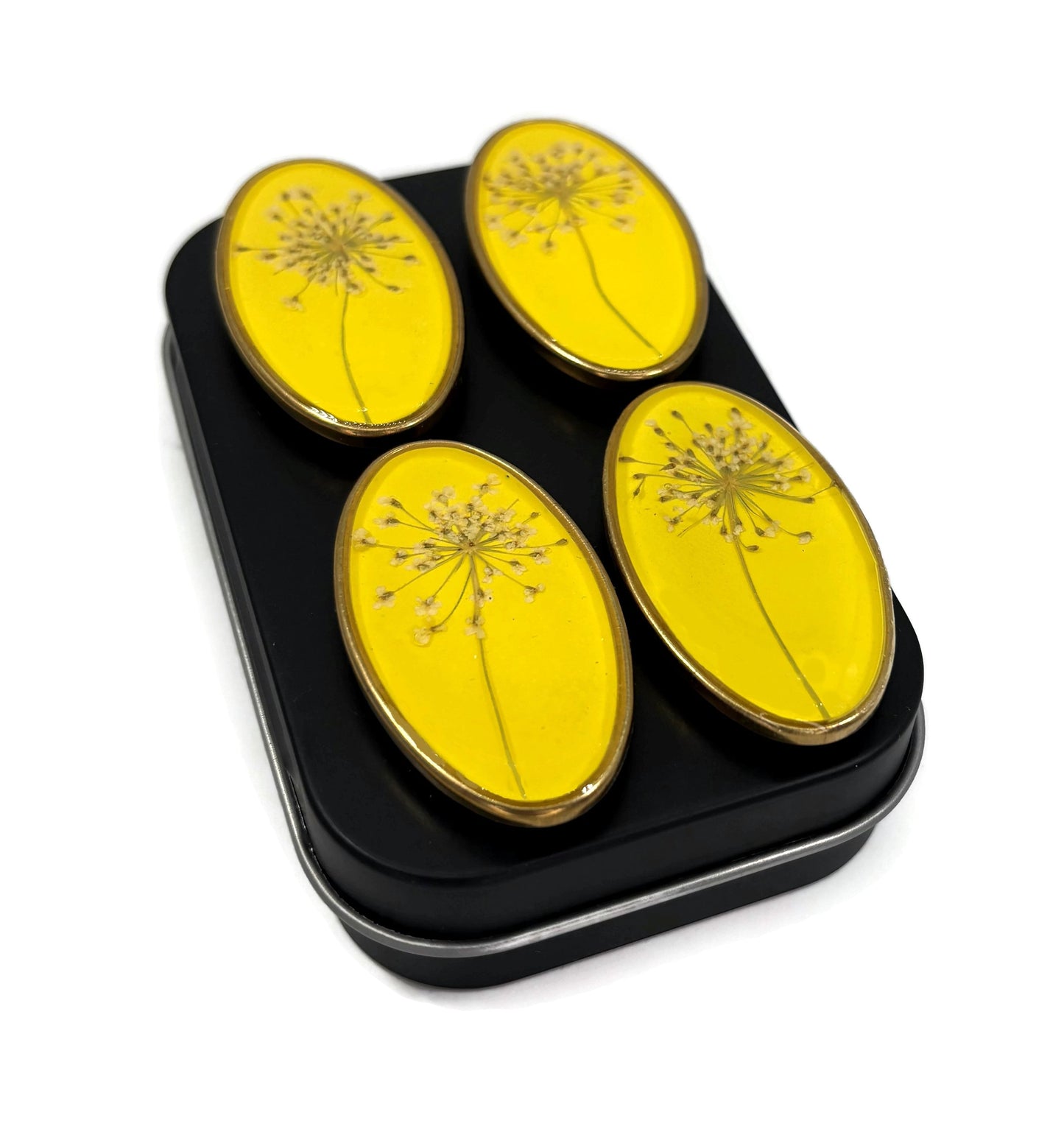 Lemon Drop Magnets Oval Set of 4